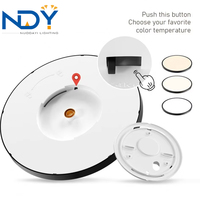 Plafonnier intelligent à télécommande, étanche, anti-poussière, à intensité variable, rond, pour salon, chambre à coucher, plafonnier/lampe de plafond/plafonnier LED