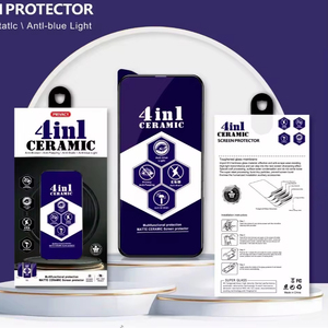 Pellicola <span class=keywords><strong>in</strong></span> ceramica <span class=keywords><strong>4</strong></span> <span class=keywords><strong>in</strong></span> 1 Anti-spia Privacy opaca Anti-luce blu Anti pellicola di protezione statica per iPhone 15 14 13 12 11 - Product Image 2