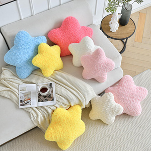Luxury Star Shaped Ultra-<strong>Soft</strong> Faux Fur <strong>Plush</strong> Pillow Decorative Throw <strong>Cushion</strong> for Bedroom Couch &amp; Living Room - Product Image 4