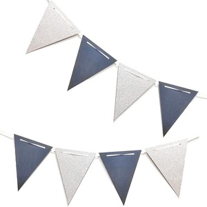 Guirlande triangulaire rouge unie pour fête, bannière réutilisable pour anniversaire, mariage, festival, événement - Product Image 4