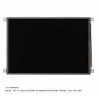 Modul LCD TFT 12,1 inci 1280x800 WXGA LVDS 20-PIN 1500 Nits Tahan Sinar Matahari, Temperatur Luas -40~85°C untuk Layar Industri