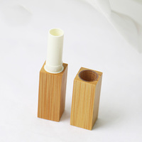 BAS quantité minimale de commande Personnaliser Emballage de tubes de rouge à lèvres carrés de haute qualité de 2.8g Conteneur de tubes de blam à lèvres en bambou naturel écologique