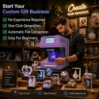 Machine de gravure laser UV 3D sur cristal et verre, haute précision, nouvelle, avec Wi-Fi et prise en charge IA, pour artisanat acrylique personnalisé