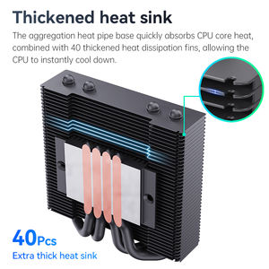 เครื่องทำความเย็น4-Heatpipe snowmann เหมาะสำหรับกรณี <span class=keywords><strong>M</strong></span>-ATX ออกแบบมาสำหรับตลาด EUR การกระจายความร้อนได้อย่างรวดเร็วเพื่อการระบายความร้อนที่เหนือกว่า - Product Image 6