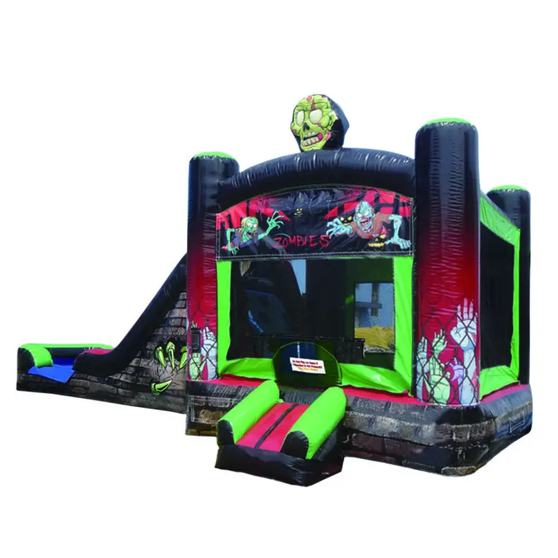 Zombie Inflatable Bouncer Combo Lâu Đài Bouncy Trẻ Em Nhảy Bounce House Với Slide Nước