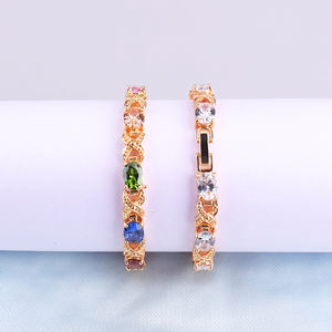 ओरो जॉयरिया तांबे का मिश्र धातु फैशन 18k सोने की प्लेटेड हैंड चेन ड्रजी कंगन महिलाओं के लिए फैशन गहने - Product Image 1