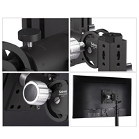 Placa de Montaje VESA de Liberación Rápida Selens, Soporte Articulado Simple/Doble con Inclinación y Giro para Monitores, Ideal para Carritos de Director de Cine y Estaciones de Trabajo