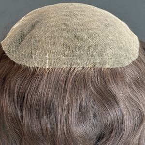 Prótesis Capilar Masculina de Cabello Europeo, Sistema Capilar para Hombres, Mejor Precio, Nudos Totalmente Decolorados, Estilo de Corte, Encaje Humano para Hombres - Product Image 3