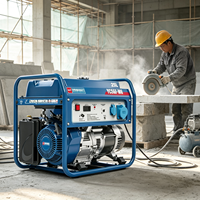 Générateur d'électricité silencieux à essence 5KW 4 temps avec réservoir de 25L 50Hz pour chantier et camping