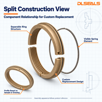 Bague d'étanchéité labyrinthe en PTFE de remplacement OEM pour palier de journal de moteur industriel, fabriquée sur mesure selon échantillon ou dessin