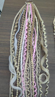 Coda di Cavallo Elastica con Trecce Colorate Stile Bohemien Perfetta per Festival ed Estensioni per Capelli da Donna