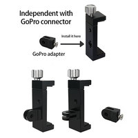 GREATYYT Grand clip métallique en alliage d'aluminium Verrouillage manuel Support de téléphone portable pour bureau pour les diffusions en direct