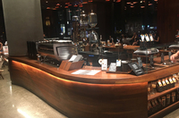 Comptoir de bar en bois massif / Comptoir de bar en bois de noyer massif américain sur mesure