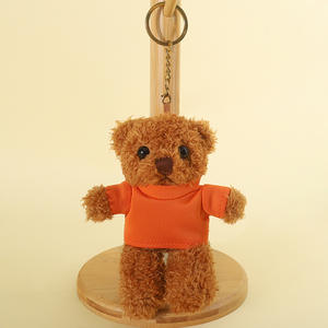 عرض رائع سلسلة مفاتيح تيدي بير قابلة للتخصيص لعبة قطيفة مع شعار تي-تي-تي-سلسلة مفاتيح صغيرة على شكل دب رقيق لهدية عيد الميلاد - Product Image 5
