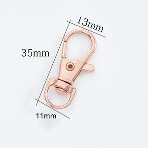 Lớn Chân Khóa Kim Loại Nhỏ Dây Buộc Xoay Khóa Tôm Hùm Clasp Móc Xoay Snap Móc Dây Buộc Keychain Móc Với D Vòng - Product Image 2