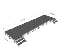 Suministro directo de fábrica Plataforma de escenario de aleación de aluminio de piso de escenario portátil de 4 pies de alta calidad con Material de hierro plegable China