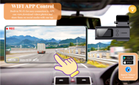 Caméra de tableau de bord pour voiture à double objectif, boîte noire HD 1080P, enregistreur vidéo 24 heures, caméra DVR pour voiture, caméra de tableau de bord 2K WIFI