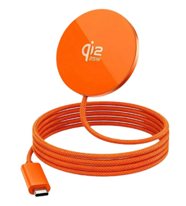 <span class=keywords><strong>Chargeur</strong></span> sans fil magnétique Funxim 25W avec port USB-C, charge rapide en alliage d'aluminium QC3.0/PD2.0 pour iPhone 12-17 et <span class=keywords><strong>S22</strong></span>/S23/S25 - Product Image 1