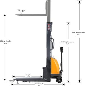Factory Direct High Performance Lithium Battery Driven Electric Forklift with Load Capacity of 1.5-2 Tons - Product Image 1