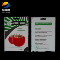 Sac d'emballage de graines de tomates en plastique anti-odeur mylar scellé trois côtés imprimé sur mesure