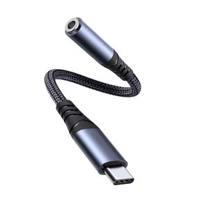USB C Để 3.5Mm Âm Thanh <span class=keywords><strong>Adapter</strong></span> Loại C Để Headphone AUX Jack Dongle 16bit 48Khz Hifi Dac Cáp Kỹ Thuật Số Dây Cho <span class=keywords><strong>iPhone</strong></span> 17 Grey - Product Image 1