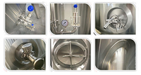 Cuves de Fermentation de Vin et de Bière de 2000L avec Enveloppe de Refroidissement au Glycol et Réservoir sous Pression