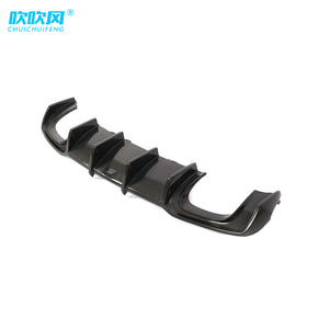 Pour <span class=keywords><strong>Audi</strong></span> A5 S5 B9 2017-2019 véritable fibre de carbone sèche universel aileron arrière <span class=keywords><strong>pare</strong></span>-chocs lèvre arrière diffuseur Kits de carrosserie garniture décoration - Product Image 2