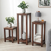 Support de pot de fleurs sur pied pour intérieur, décoration antique pour salon, base pour bonsaï, présentoir pour plantes, étagère à fleurs en bois