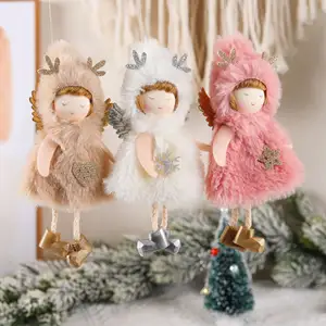 क्रिसमस पेड़ आलीशान एन्जिल फांसी सजावट प्यारा गुड़िया उपहार बच्चों के लिए क्रिसमस ट्री आभूषण लटकन के लिए घर पार्टी सजावट