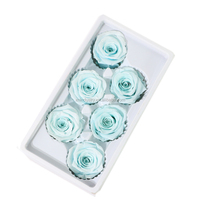 Têtes de roses éternelles légères au toucher naturel, longue durée, 5-6 cm, qualité supérieure, fleurs éternelles sans eau, décoration de centre de table de mariage