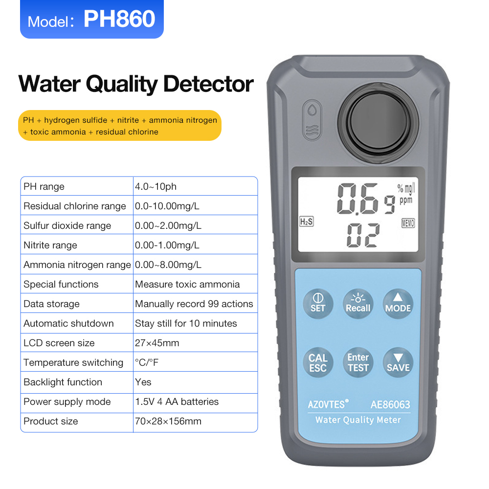 PH860-Testeur de qualité de l'eau