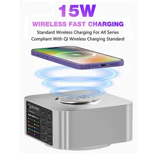 เครื่องชาร์จแบบตั้งโต๊ะ Mechanic X-POWER <span class=keywords><strong>Max</strong></span> 10 พอร์ต รองรับ QC3.0 และ PD3.1 ชาร์จเร็วสำหรับ <span class=keywords><strong>iPhone</strong></span> 15 14 13 Xiaomi แล็ปท็อป และอุปกรณ์ชาร์จไร้สาย - Product Image 5