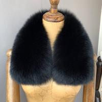 XINBY Écharpe et col en fourrure de renard véritable grande taille, ensemble châle pour femme et homme, usage extérieur hiver, respirant, chaud, court 60cm