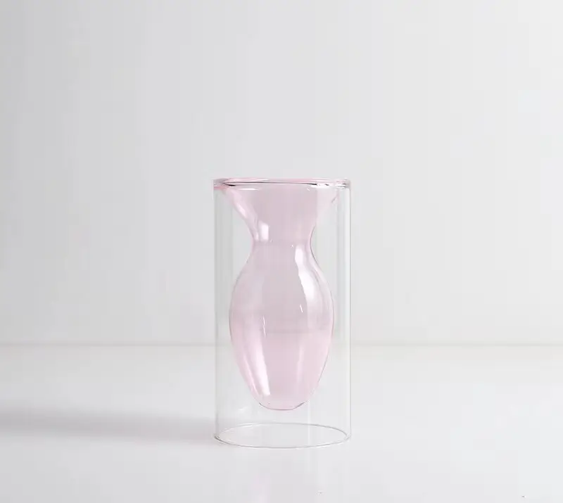 En iyi satış ürünleri lüks boş renkli düğün parti kullanımı için borosilikat cam kristal vazo
