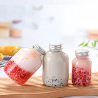 Botella de Vidrio Grueso de 150ml/200ml/350ml/500ml con Tapa de Aluminio para Jugo, Bebidas, Leche y Té, Venta al por Mayor Directo de Fábrica