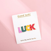 En gros Mignon Alliage Chanceux Lettre Broche Chance Badge À La Mode Creative Pin Enfants Cadeau Personnalisé Impression Pièce Anime Thème Artisanat
