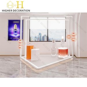 Présentoir cosmétique en bois personnalisé de conception de magasin de cosmétiques haut de gamme - Product Image 6