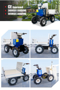 Mini Dumper à quatre roues alimenté par batterie brouette 400kg transporteur à quatre roues Mini Dumper électrique - Product Image 6
