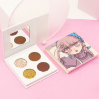 Palette de fards à paupières miniatures 4 couleurs, effet mat et brillant, multicolore, portable, logo personnalisé, maquillage pour les yeux, cosmétiques