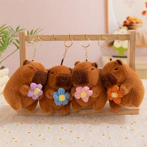 Handmade dệt kim capibara Crochet Keychain dễ thương móc động vật đồ chơi cho sinh nhật capybara búp bê Keychain - Product Image 3