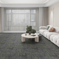 Dalles de moquette 50x50, épaisse, à boucles, antidérapantes, résistantes aux taches, luxueuses, modernes, pour bureaux commerciaux, modulaires