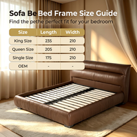 WINMAX Lit Moderne de Luxe en Cuir Véritable Rembourré, Confortable, Taille King Queen, Modulaire pour la Maison et l'Hôtel 2510