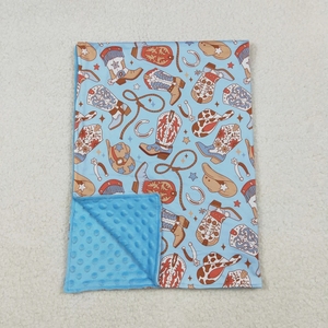 Manta para bebé recién nacido Western Howdy Turquoise - Product Image 4