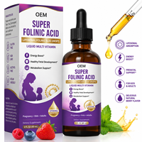 Complément Alimentaire Liquide Naturel Multivitaminé à l'Acide Folique Liposomal pour la Nutrition Quotidienne Familiale, Gouttes pour Adultes, Service ODM OEM
