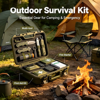 Kit de survie professionnel 142 en 1, sac de secours d'urgence, équipement de camping en plein air, kit d'outils de randonnée
