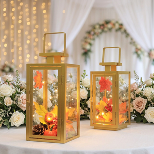 Juego de Faroles Navideños de Hierro Hechos a Mano, Decoración para el Hogar Ecológica y Duradera - Product Image 5