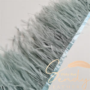 Moelleux épais 3 couches 13-15cm plume d'autruche <span class=keywords><strong>frange</strong></span> coupe pour femmes robe sac chaussures vêtements accessoires - Product Image 1