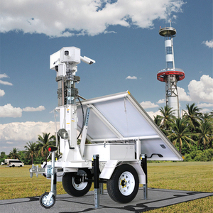 Torre de Vigilancia Telescópica con Cámara CCTV, Remolque Solar Móvil para Trabajo VTS1P-M, Remolque con Cámara CCTV - Product Image 3