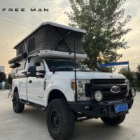 Camioneta Ford F-350 Todoterreno con Remolque para Acampar, Camioneta con Remolque para Acampar para las Cuatro Estaciones, Camioneta con Remolque para Acampar Plegable