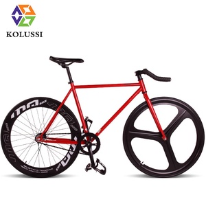 Vélo de piste professionnel à vitesses fixes en acier à haute teneur en carbone, avec roue à trois brins en alliage de magnésium et freins V doubles pour la <span class=keywords><strong>course</strong></span> sur piste - Product Image 6